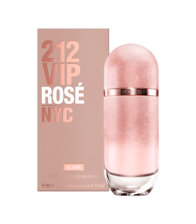 Perfume 212 Vip Rose Elixir De Carolina Herrera Para Mujer 80 ml